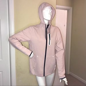 PASTEL PINK SALMON ACTIVEWEAR ZIP HOODIE JACKET